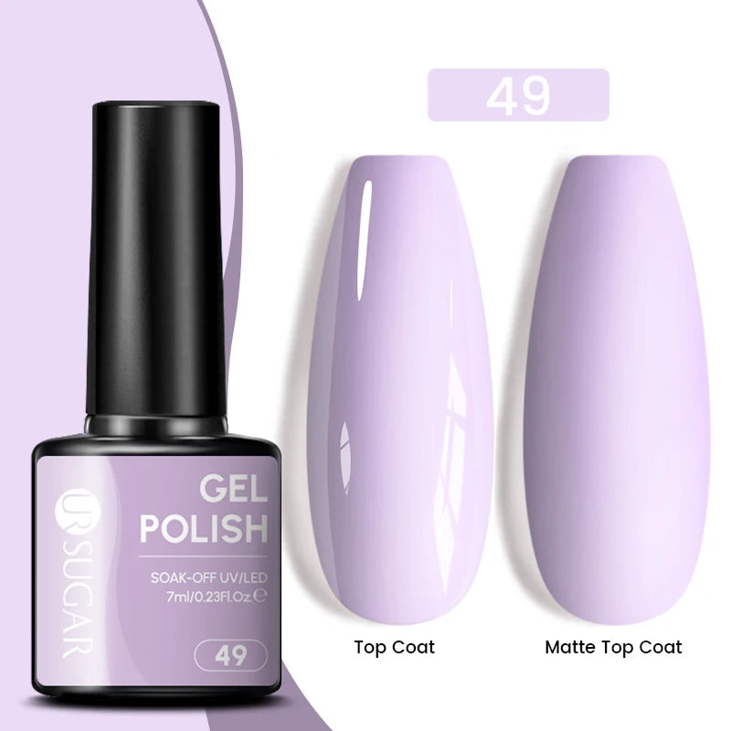 7Ml Champagne Gold Sequins Gel Nail Polish Bright Sparkling Glitter French Semi Permanent Nail Painting UV Gel