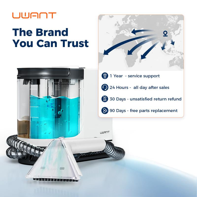Uwant Portable Carpet Cleaner, 12Kpa Powerful Suction Spot Cleaner Machine, Upholstery Cleaner Machine, Home, Sofa, Car Cleaner