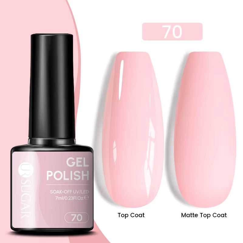 7Ml Champagne Gold Sequins Gel Nail Polish Bright Sparkling Glitter French Semi Permanent Nail Painting UV Gel