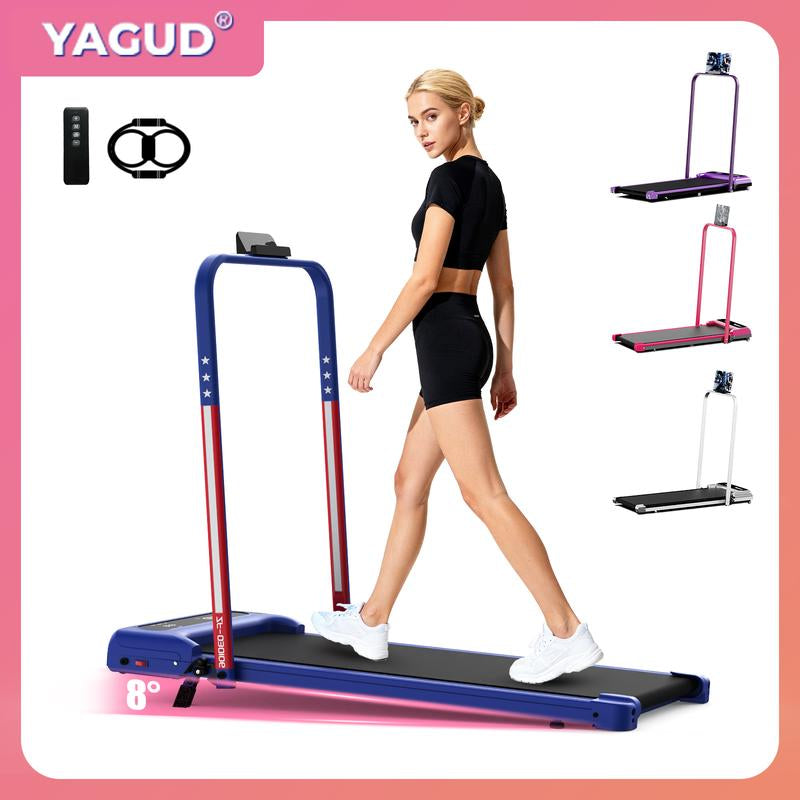 YAGUD Portable under Desk Treadmill with Wheels, Remote Control & LED Display – Treadmill for Home/Office Fitness and Small Spaces