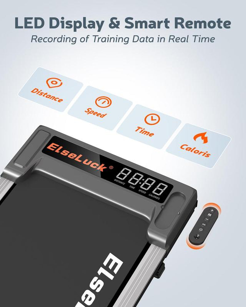 YAGUD Portable under Desk Treadmill with Wheels, Remote Control & LED Display – Treadmill for Home/Office Fitness and Small Spaces