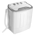 COSTWAY Portable Washing Machine, 13/20/22/26Lbs Mini Twin Tub Washing Machine W/Drain Pump, Semi Automatic Compact Washer & Sipnner, Portable Washer Dryer Combo for Apartments Dorms RV Camping