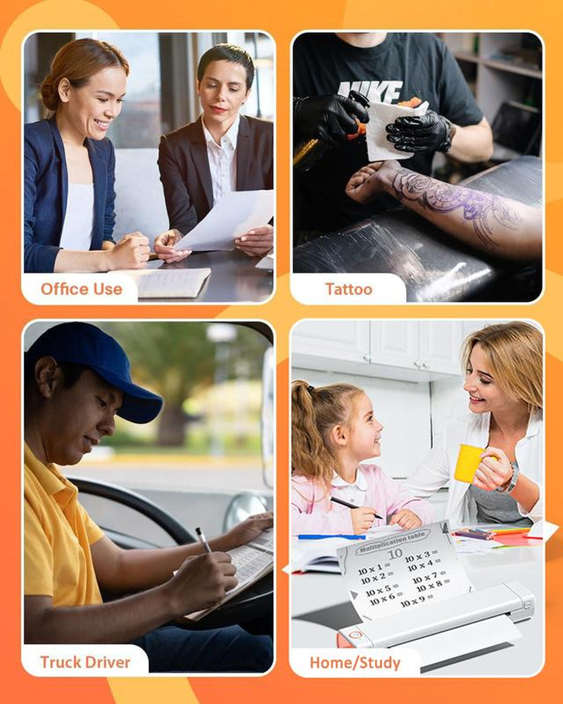 Phomemo M08F Inkless Portable Bluetooth Printer – Supports 8.5" X 11" Letter & A4 Thermal Paper, Compatible with Ios, Android & Laptops, Perfect for Office, Home, School, Business & Travel