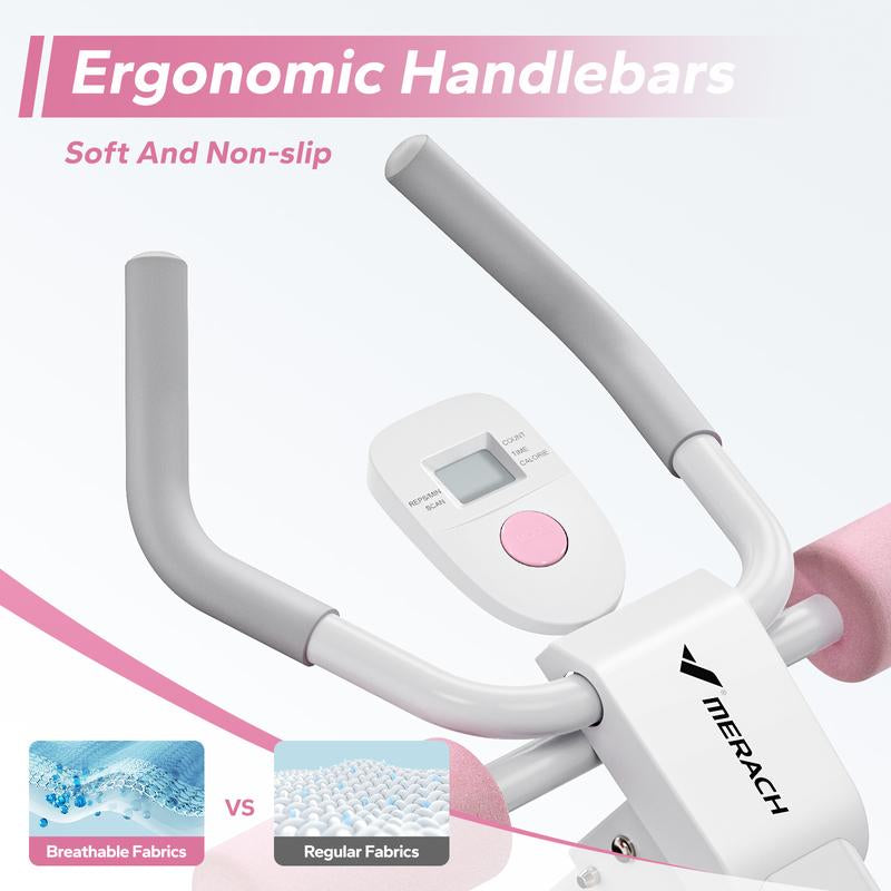 MERACH Adjustable Ab Trainer Machine with LCD Monitor, Foldable Ab Exercise Machine for Abs, Arm, Leg, Buttocks Shaper, Core & Ab Trainer at Home Gym for Women, Workout Equipment, Outdoorfun Tiktokshopblackfriday