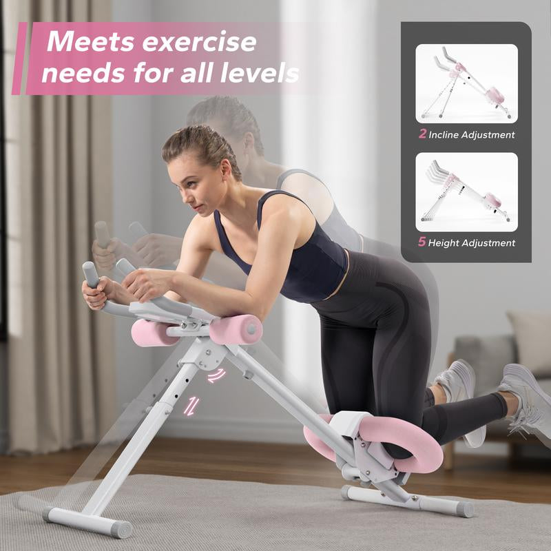 MERACH Adjustable Ab Trainer Machine with LCD Monitor, Foldable Ab Exercise Machine for Abs, Arm, Leg, Buttocks Shaper, Core & Ab Trainer at Home Gym for Women, Workout Equipment, Outdoorfun Tiktokshopblackfriday