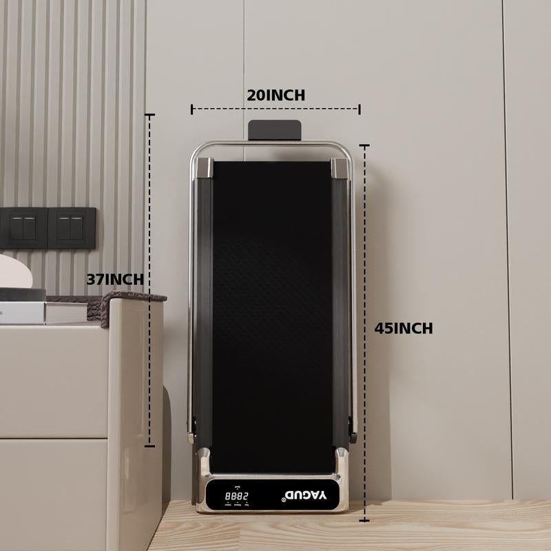 YAGUD Portable under Desk Treadmill with Wheels, Remote Control & LED Display – Treadmill for Home/Office Fitness and Small Spaces