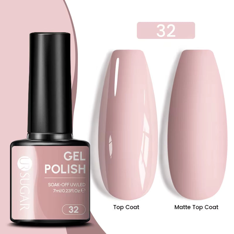 7Ml Champagne Gold Sequins Gel Nail Polish Bright Sparkling Glitter French Semi Permanent Nail Painting UV Gel